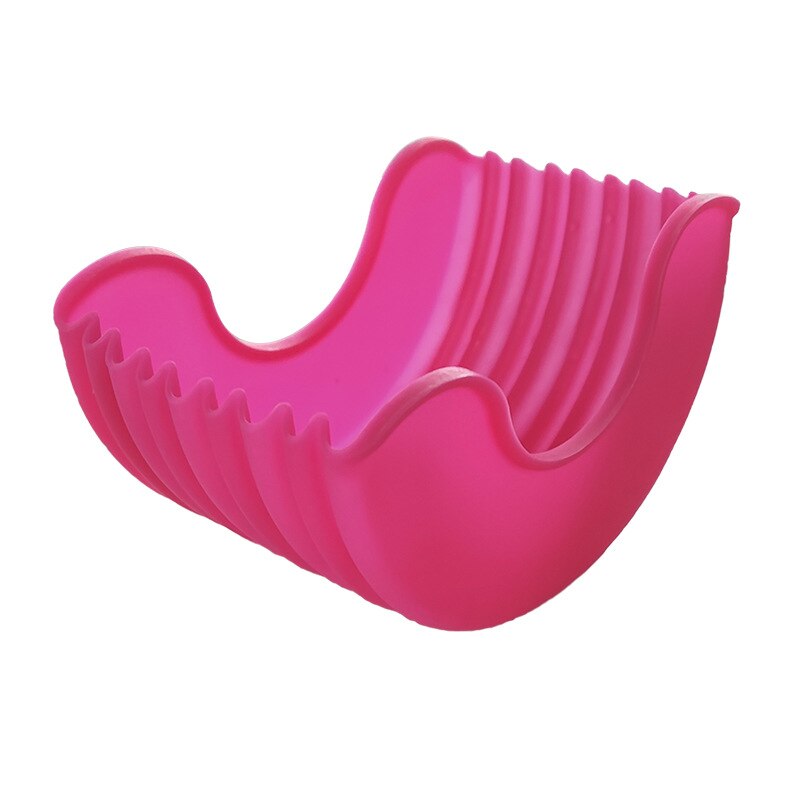 Porte-Burger réutilisable en Silicone, 1 pièce, étagère, outils pour hamburgers, support fixe, boîte de rangement, accessoires de cuisine: rose Red