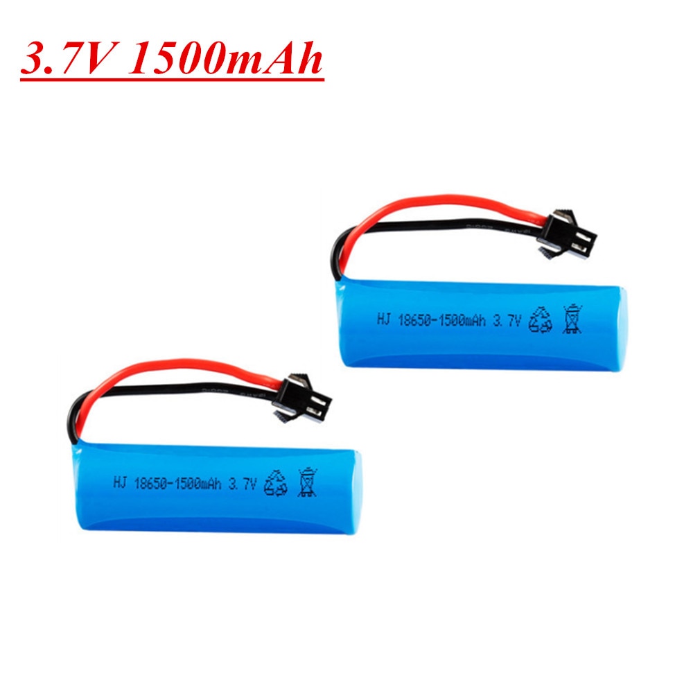 3.7V 1500mAh 18650 rechargeable Battery For RC helicopter Airplanes car Boat Toys Spare Parts 3.7v Li-ion battery SM plug
