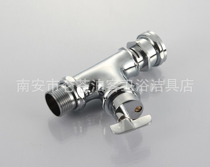 Knob type control toilet/WC stool flushing valve, Copper squat pan flush valve, Delay valve urinal flush valve chrome plated