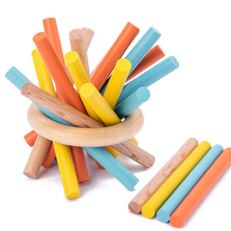 Scatola di Ferro da viaggio Per Bambini Prima Educazione Giocattolo Di Puzzle Blocchi di Costruzione di Giocattoli Giroscopio Sollievo Gioco Blocchi di Legno 3C Configurare Per I Bambini