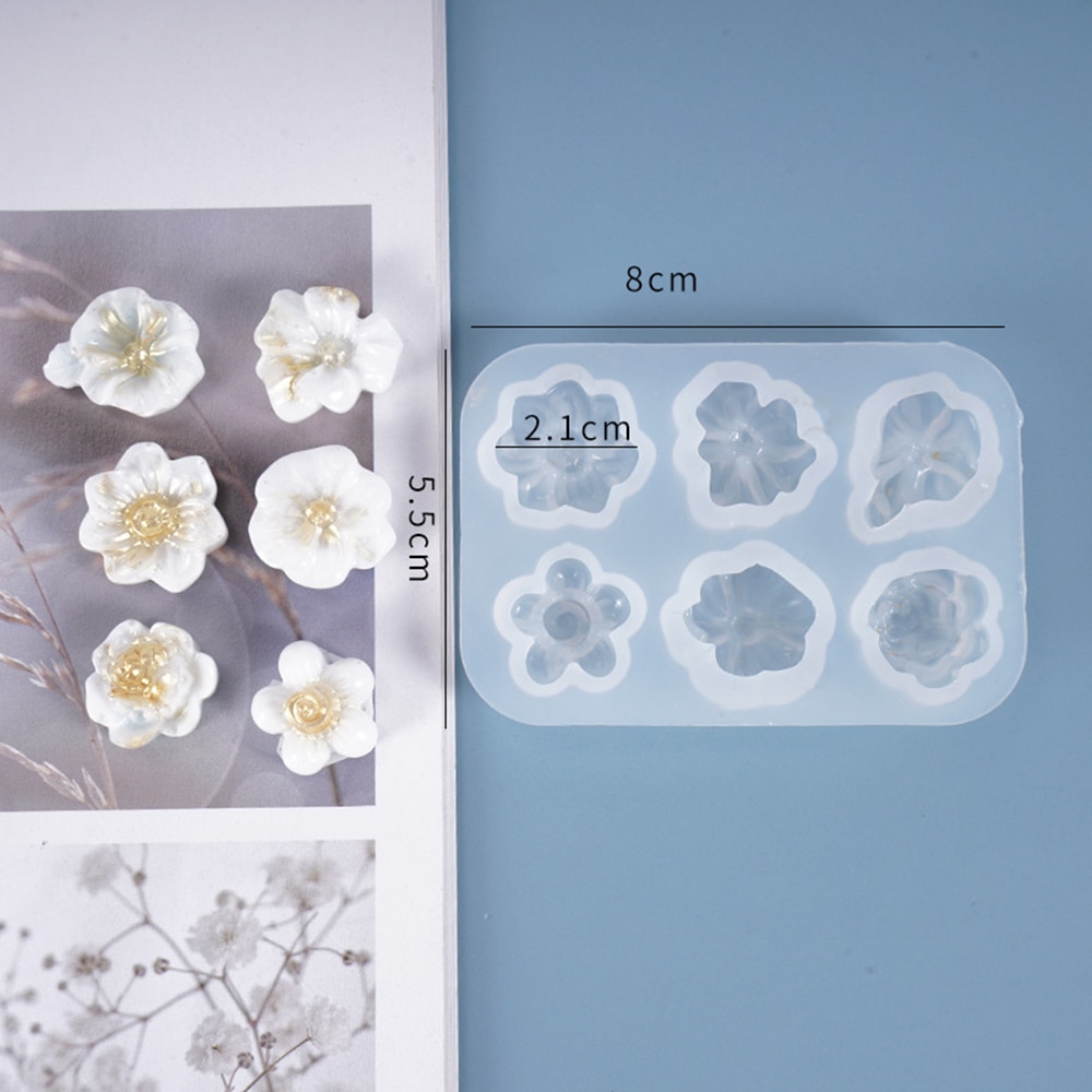 DIY Craft Epoxy Resin Mold Handmade Mini Daisy Flower Silicone Mould Making Tool UV Jewelry Ornament Casting Molds