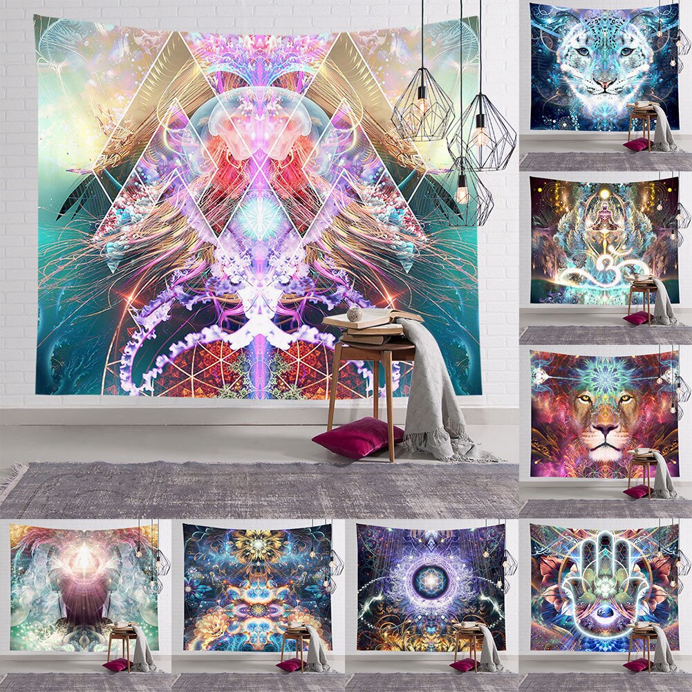 Gobelänger etnisk stil djur vägg hängande gobeläng filt matta matta bakgrund dekoration väggduk gobelänger boho dekor