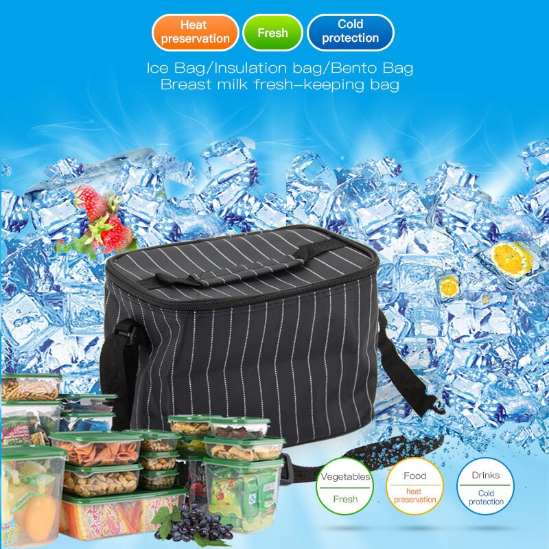 Camping Picknick Packet Bento Box Voedsel Thermische Zak Kleine Draagbare Koeler Zakken Dubbele Lagen Thermische Lunch Tas