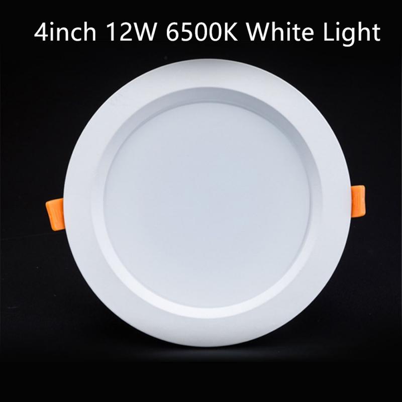 LED Downlight Energy Saving Ceiling Light Living Room Embedded Anti-glare Downlight Integrated Hole Light Home Downlight: 4inch 12W6500K
