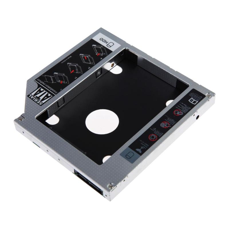 12.7mm Universal Aluminum HDD Caddy 2.5inch SATA HDD SSD Hard Drive Case Caddy Adapter Bay External Optical DVD Bay Adapter