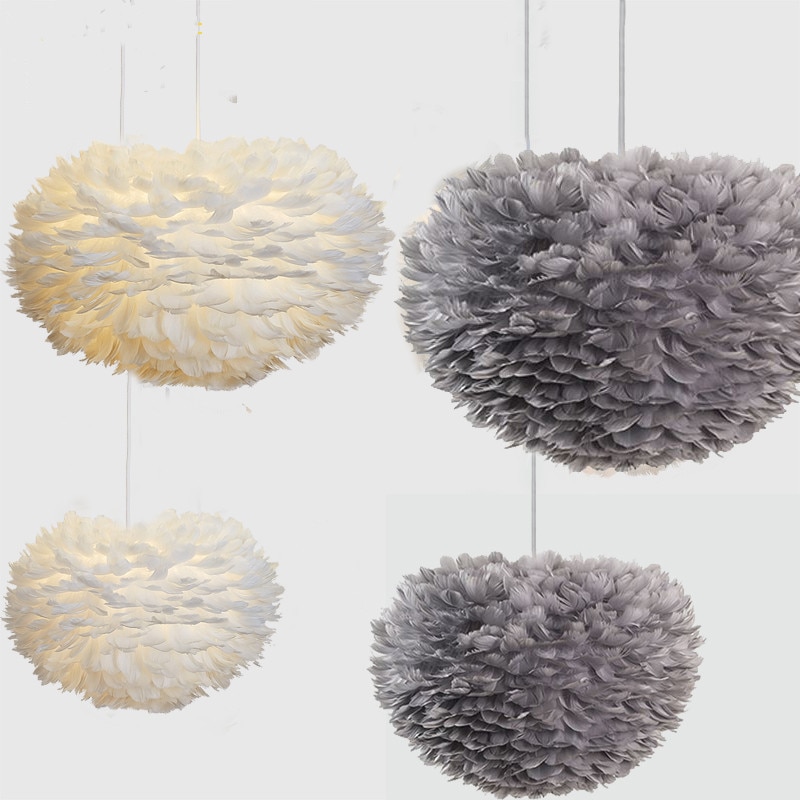 LED Pendant Feather Lamp Romantic chandelier Dreamlike Feather Droplight Kids room girl room chandeliers