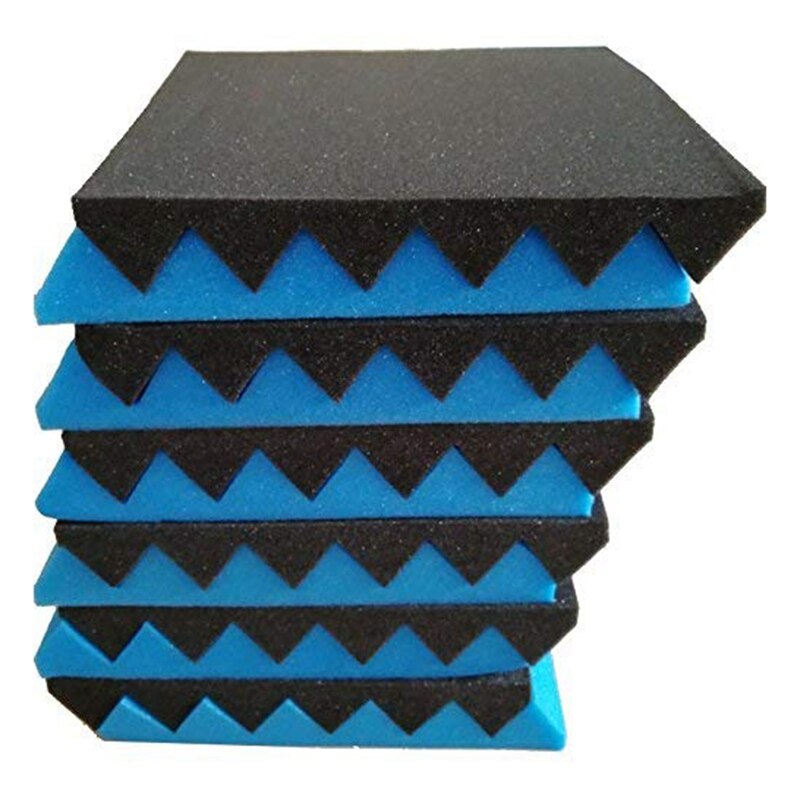 12 stk akustisk panel studio lydisolert skum kile flis brannsikker studio skum lyd kiler 5 x 30 x 30cm
