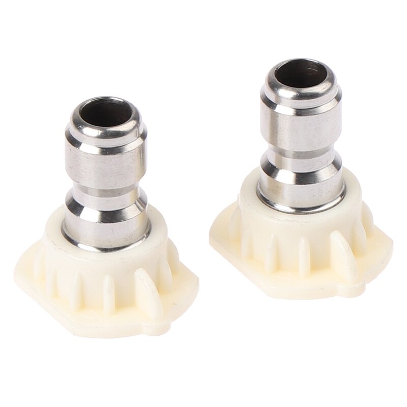 Embout de pulvérisation haute pression en acier inoxydable, 1/4 &quot;, 4000 Psi, raccord rapide, buse 0 15 25 40 65 degrés, taille de l&#39;orifice 4.0: WHITE