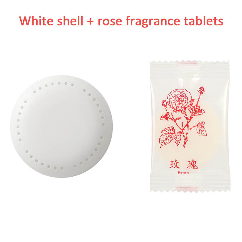 Luftfräschare för hemmabruk toalett aromaterapi doft varaktig deodorant rund fast fräschare för sovrum garderob biltillbehör: Vit