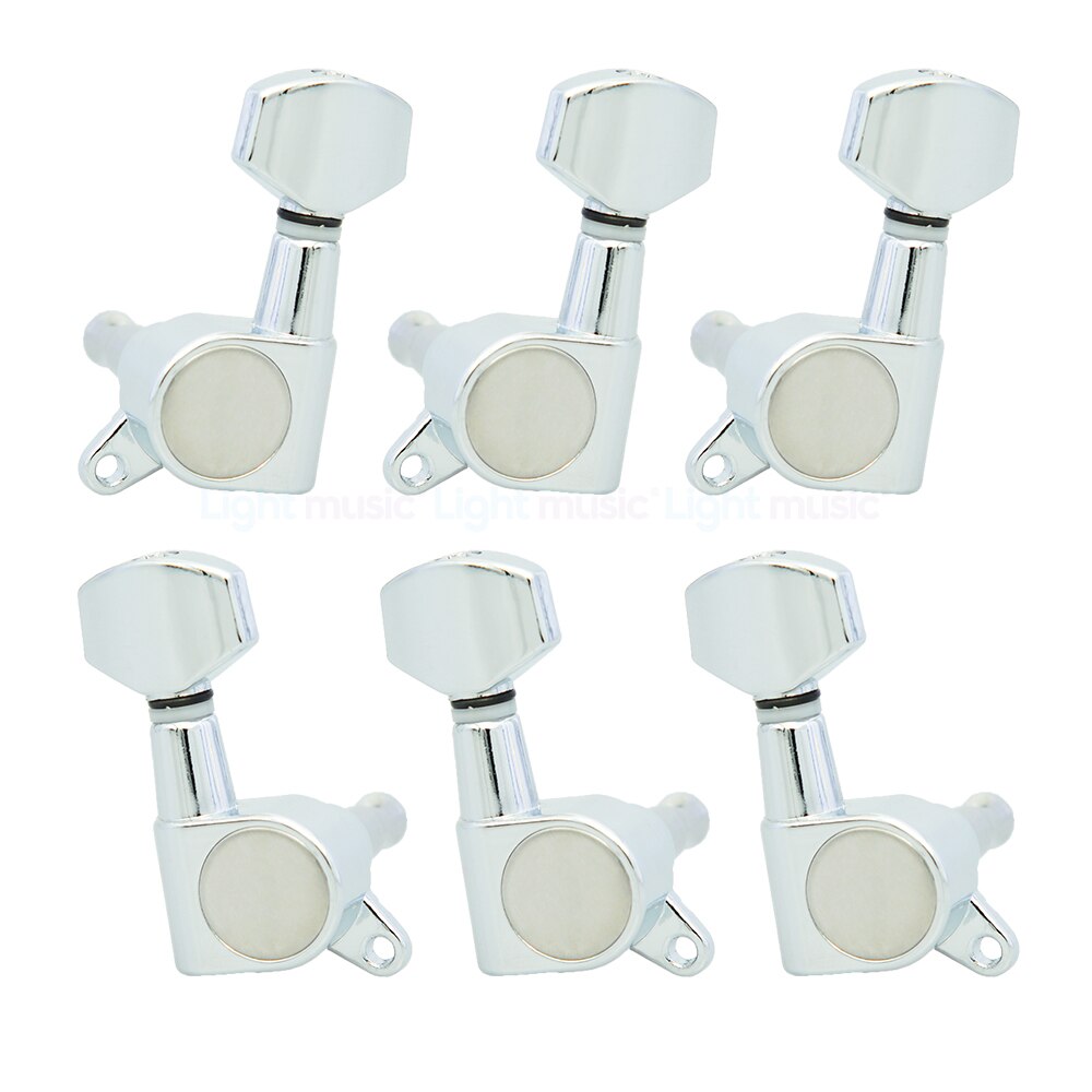 Guitar Tuning Pegs Tuners Machine Heads for Acoustic Electric Guitar Chrome Black Gold 3R3L 6R 6L Guitar Machine: Chrome 3R3L