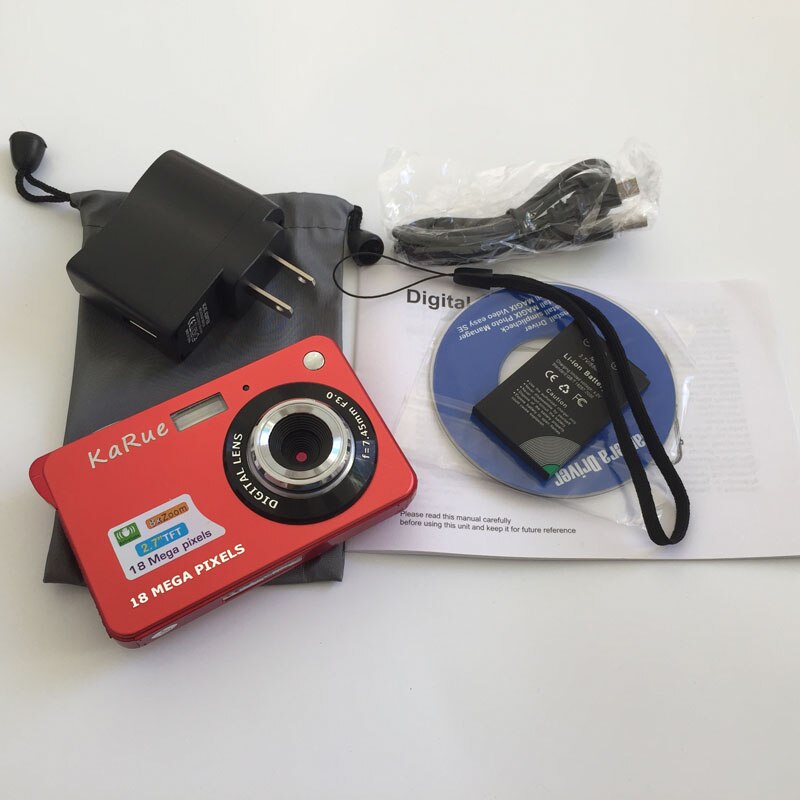 KaRue DC-530I 18Mp Max 5Mp CMOS capteur appareils photo numériques 8x Zoom numérique et batterie au Lithium rechargeable 2.7 pouces écran