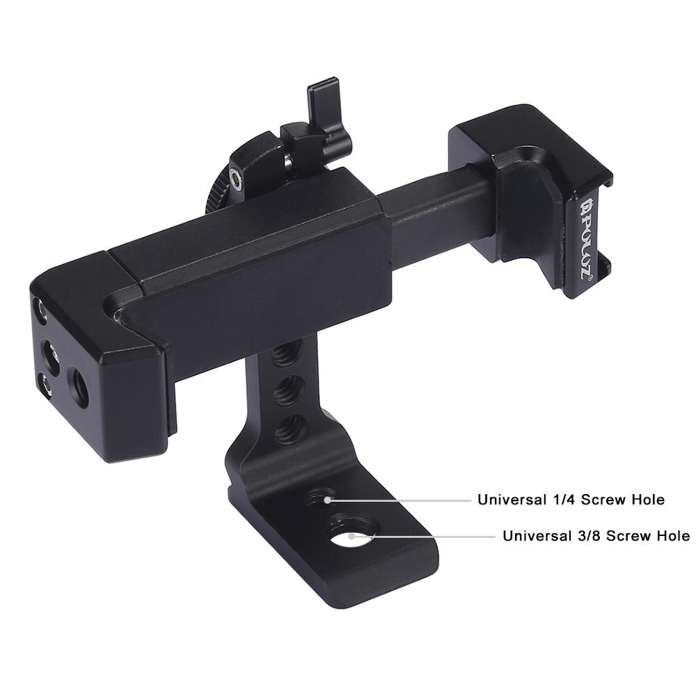 PULUZ Photo Studio Accessories 360 Degree Rotating Photography Phone Metal Clamp Holder Bracket, For iPhone, Xiaomi, Smartphones