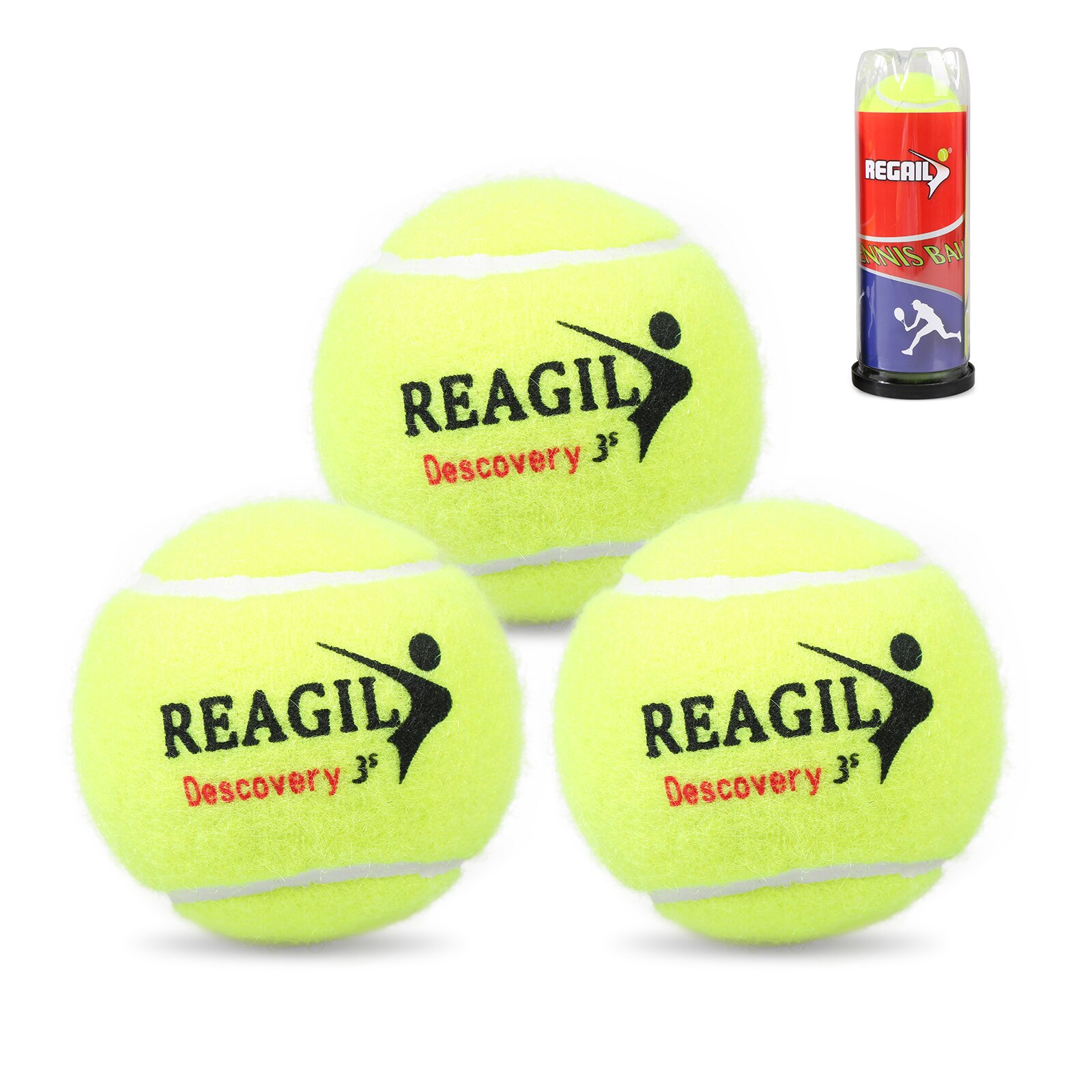Regail 3 stk/pakning tennisballer innendørs utendørs tennis treningsballer elastisk gummi tennisball