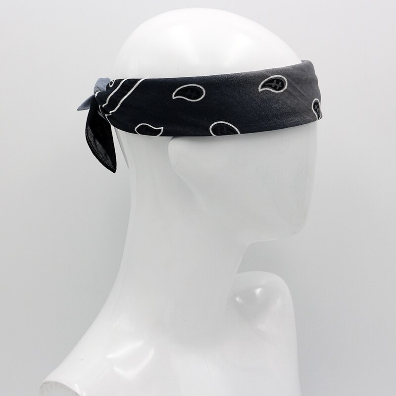 Gradient Bandanas Gradient Gray Paisley Cotton Bandana For Men 55CM*... – Vicedeal