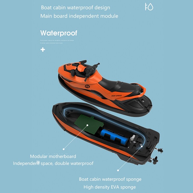 Barco de Control remoto, Motor de Control remoto, lancha eléctrica, juguete de agua, juguete de Control remoto para niños