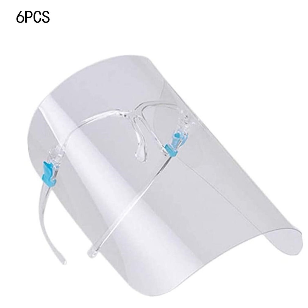 Materiaal Full Face Dubbelzijdig Beschermende Masker Mode Veiligheid Masker Verlengd Arc Anti-Fog Maskers: 6pcs