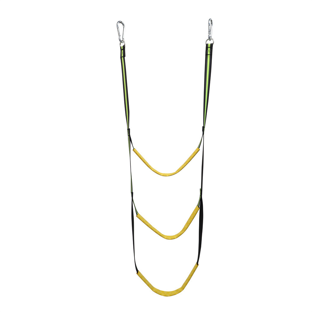 Folding hanging ladder yacht side soft ladder rubber boat boarding soft ladder inflatable boat launching ladder: Yellow