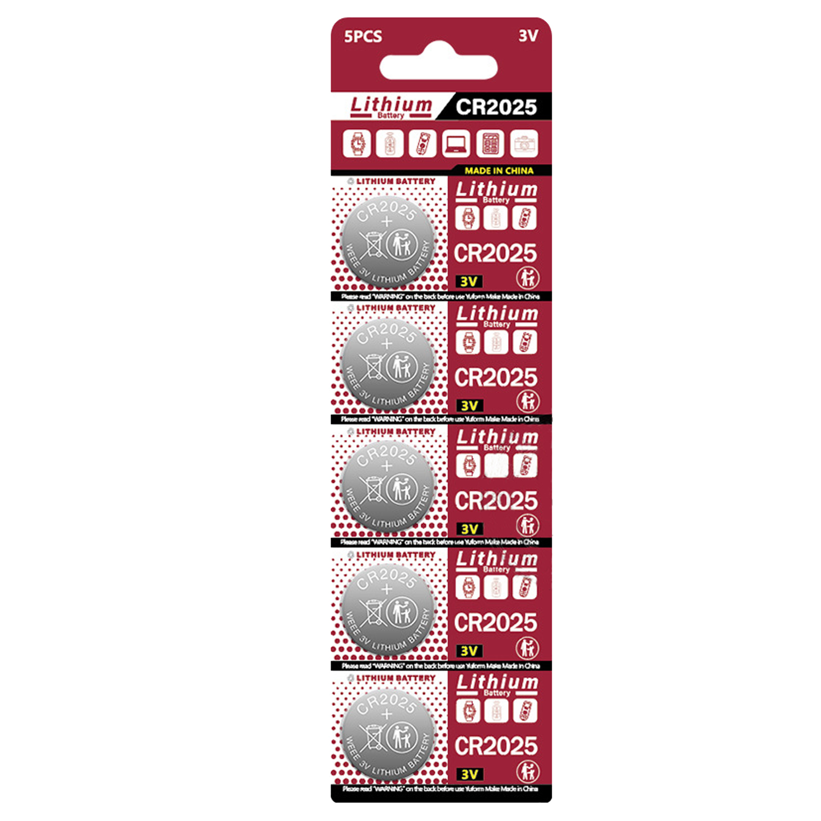 5-100pk cr2025 novas baterias de célula tipo moeda substituir para br2025 dl2025 ecr2025 3v bateria de botão para calculadoras chave do carro brinquedos: YELLOW