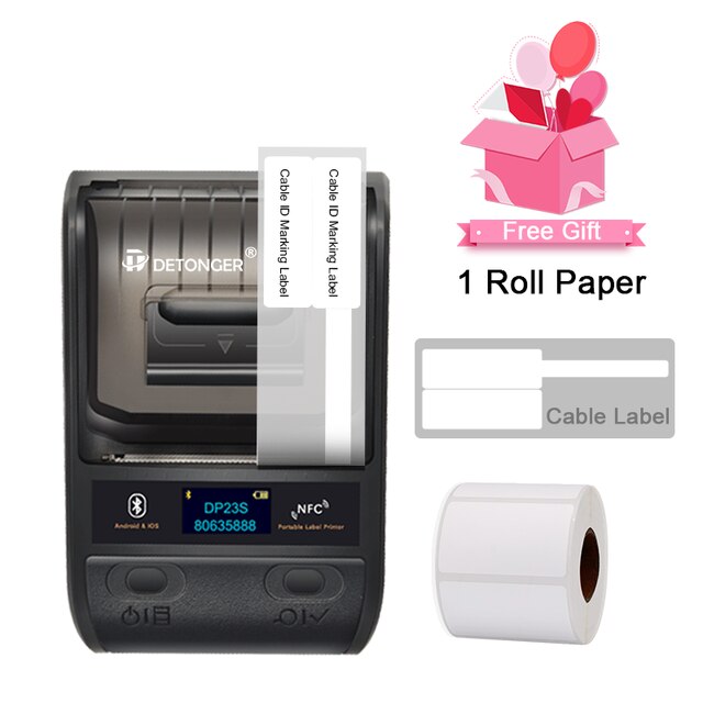 DETONGER 58mm Portable Handheld Thermal Label Make... – Vicedeal