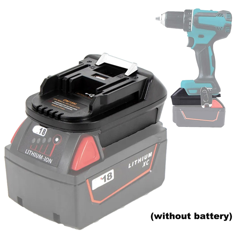 DM18M-adapter is geschikt voor het omzetten van de Dewalt 18-20V-batterij naar Makita en kan worden gebruikt voor Makita elektrisch gereedschap