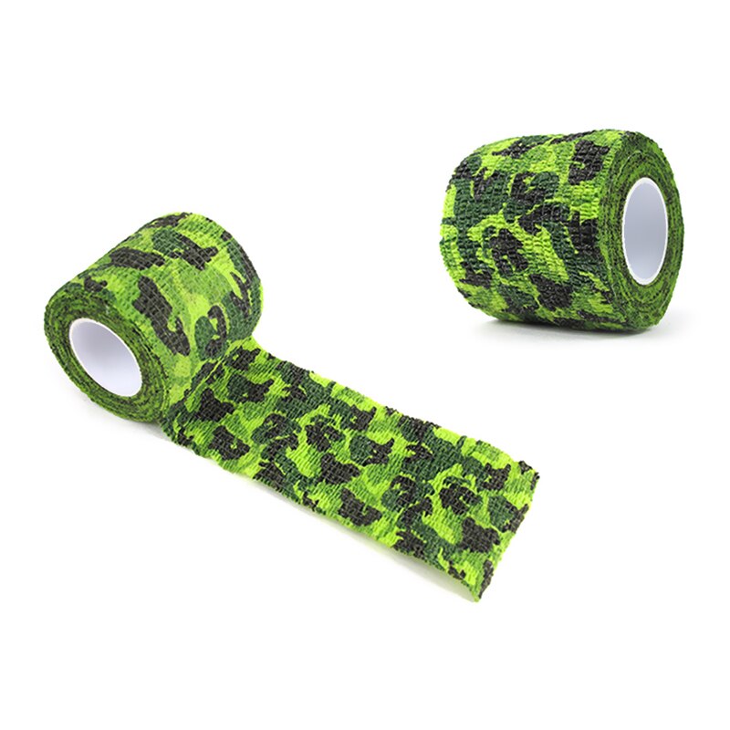 1 rulle udendørs camouflage tape tilbagetrækkelig plastik tilbagetrækkelig non-woven tape selvklæbende stealth huntingtape genanvendelig: Sump camouflage