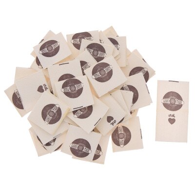 Etiquetas artesanales hechas a mano con patrón impreso, suministros acolchados para ropa, accesorios de decoración, 50 Uds.: 8