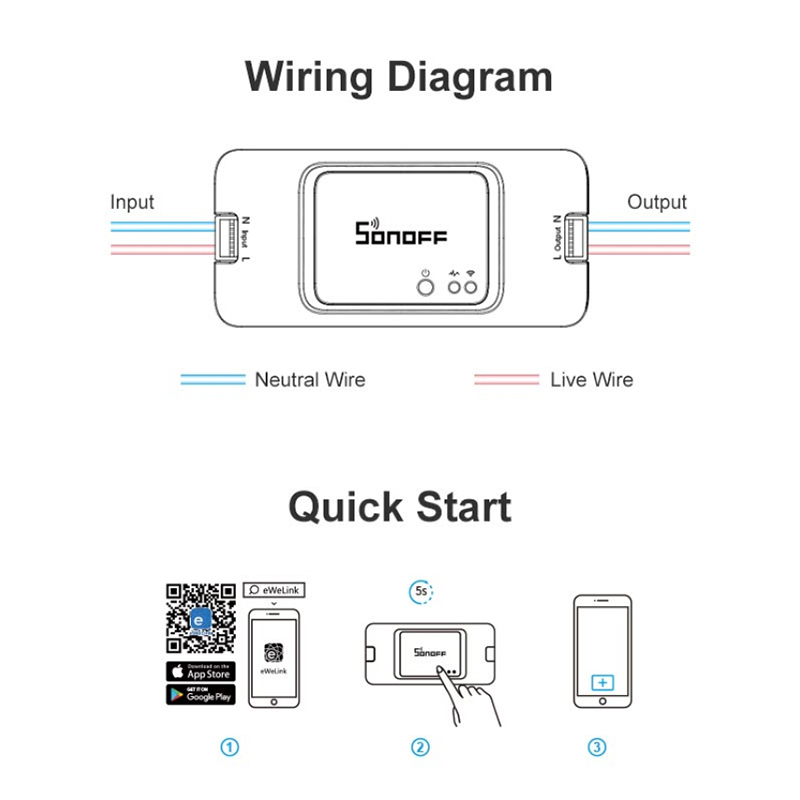Sonoff Grundlegende R3 Wifi Schalter DIY R3 Fernbedienung DIY Modus Arbeit Licht Timer Unterstützung APP/LAN/Stimme mit Alexa Google Hause
