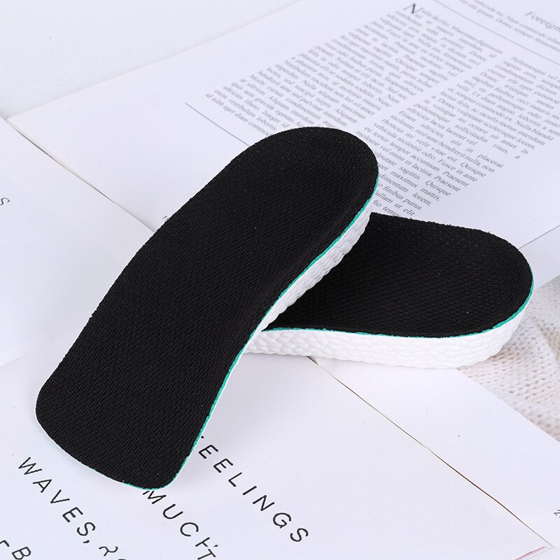 Plantillas para aumentar altura para hombres y mujeres, plantillas para aumentar altura, peso ligero, suaves, elásticas, almohadillas para zapatos, 1,5 CM, 2,5 CM, 3,5 CM: Black / 3.5