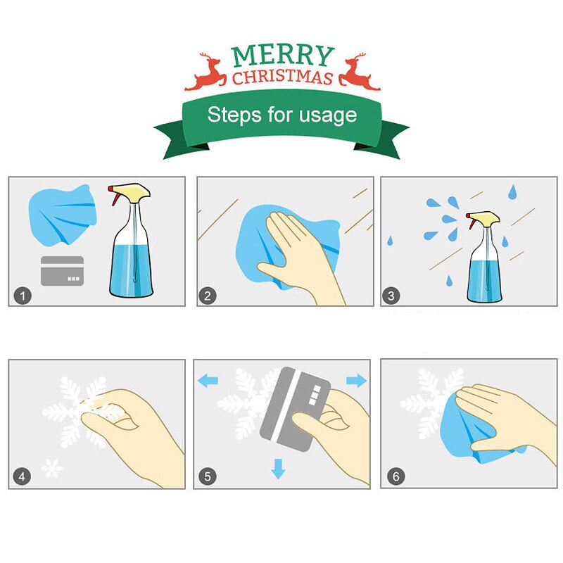 Christmas Wall Stickers Double-sided Static Window Glass Stickers Christmas PVC Self-Adhesive Wall Stickers Xmas Decoration