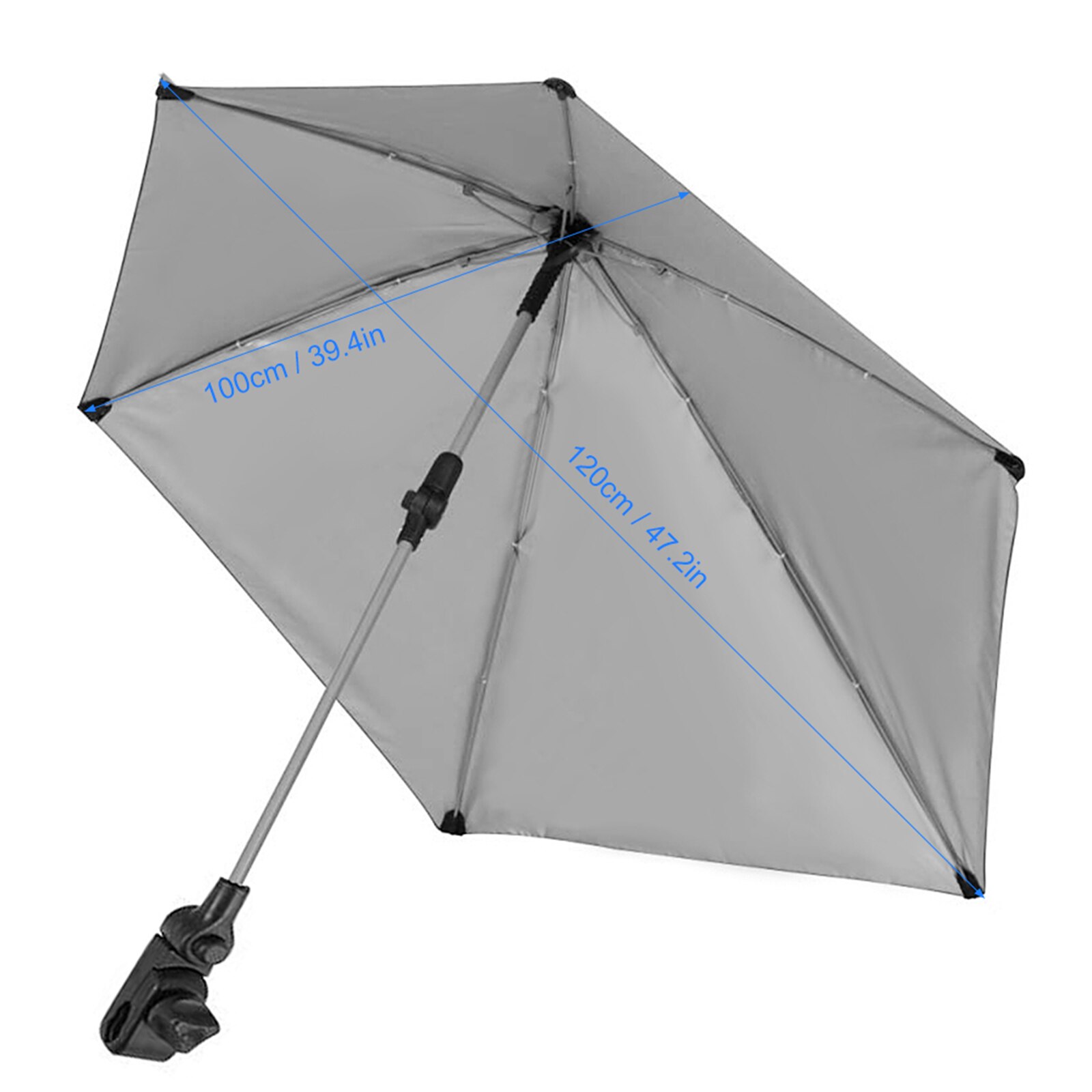 Bærbar foldbar solskærm uv soltæt strandstol paraply sommer cykel klapvogn paraply universal klemme fiskeri parasol