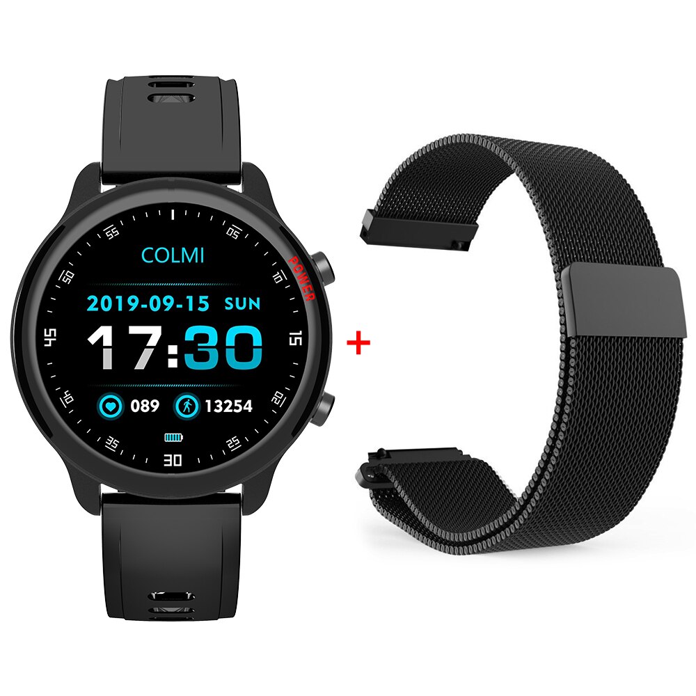 COLMI SKY 4 Fitness tracker 1,5 zoll Bildschirm IP67 wasserdichte Intelligente uhr Herz Rate Monitor Bluetooth Uhr Sport Männer Smartwatch: Black Magnetic Strap