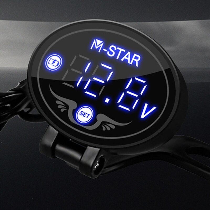 Digital Voltmeter Ammeter DC 12V/24V LED Amp Dual Digital Display Volt Meter Gauge Car Current Monitor Tester with Connect Wire