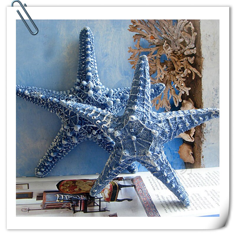 1 stk farverige søstjerner diy kunstig naturlig finger havstjerne bryllup hjemme bar væg dekorativt håndværk 13*13cm