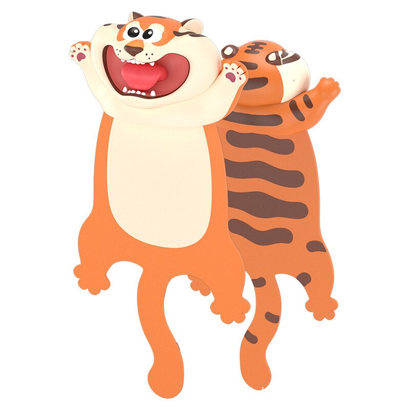 PVC Cute bookmark Funny Original Creation 3D Animals National Treasures Bookmarks Tiger Alligator book mark kawaii stationery: 3