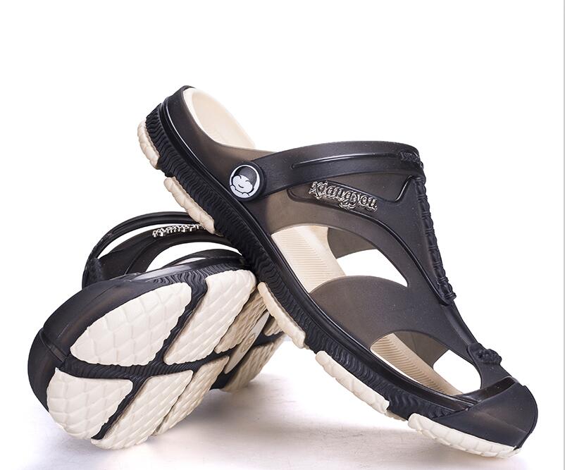 de confortable sandales talons plats sandales décontractées plage pantoufles hommes chaussures hommes Zapatillas Deportivas Hombre: Black / 9