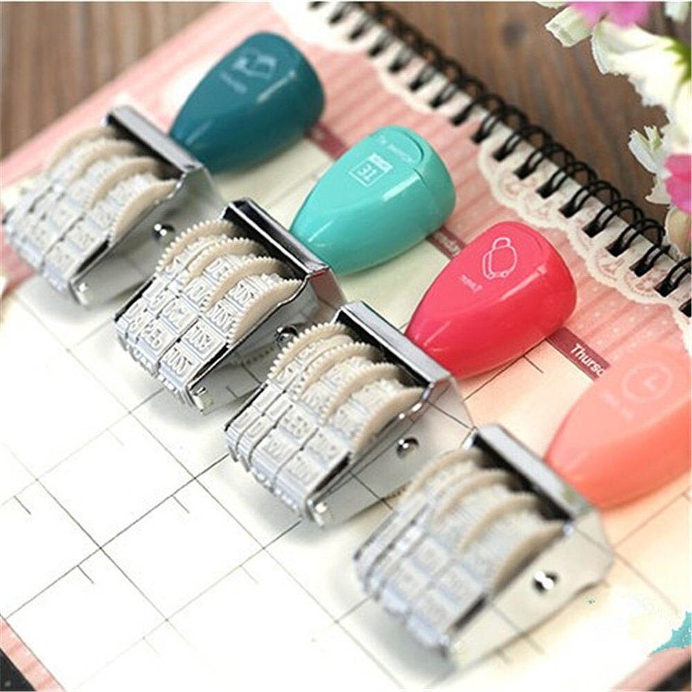 Rolling date stamp Vintage Monthly Month Year Date Home Album Iron Plastic 1Pc: Default Title