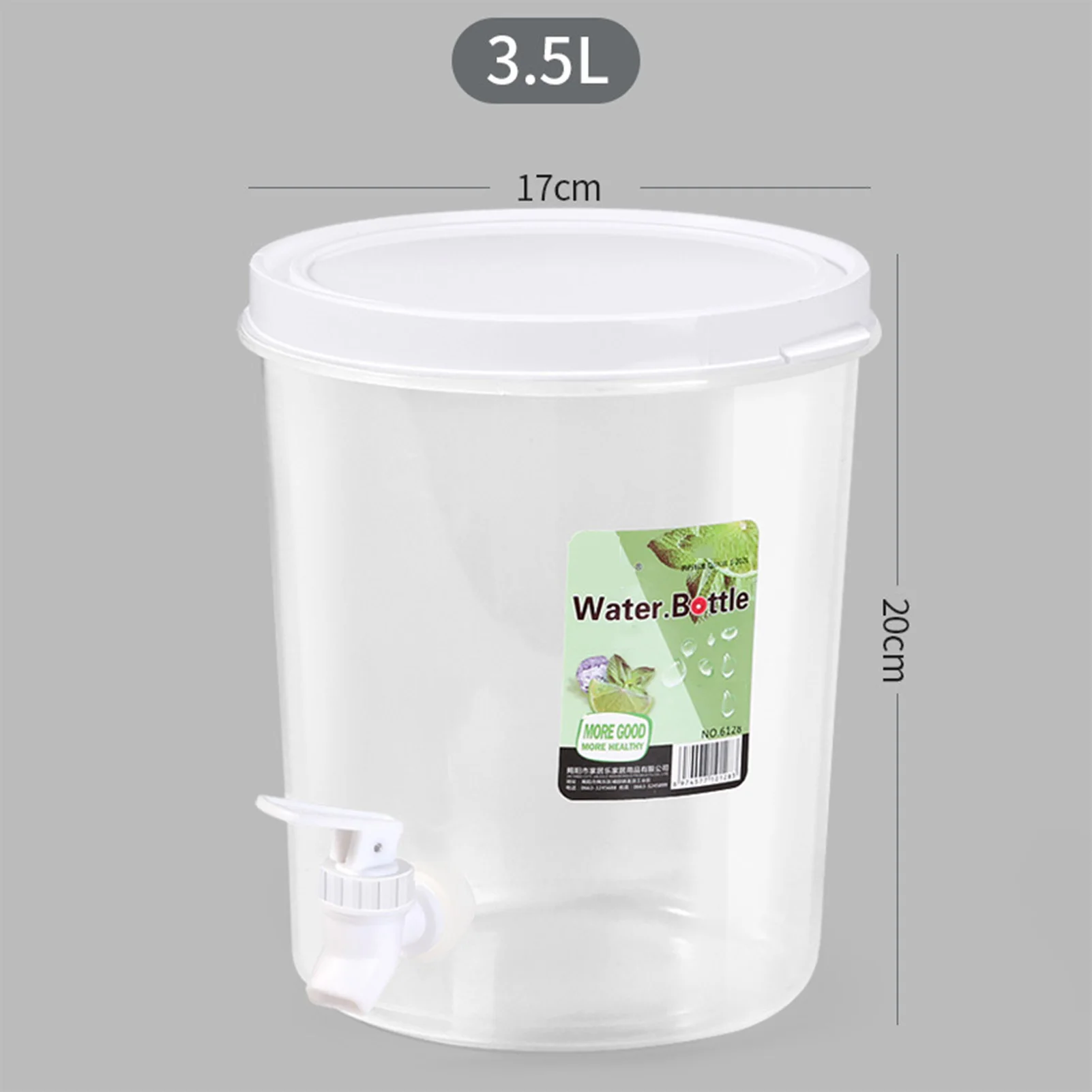 Duży dozownik wody 3,5 l/5 l z kranem Wiadro na zimną wodę Lodówka Dozownik napojów Plastikowy pojemnik na sok owocowy: Nudne