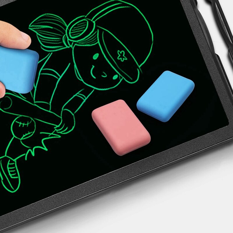 2set 10 Inch LCD Handschrift Bord Teilweise Löschen kinder Schreiben Elektronische Tablet Board mit Stift (Schwarz & blau)