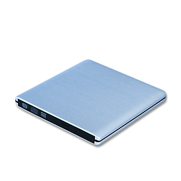 Dunne Aluminium Externe CD-ROM USB3.0 Dvd Recorder Mobiele CD-ROM Desktop Laptop Algemene: Silver