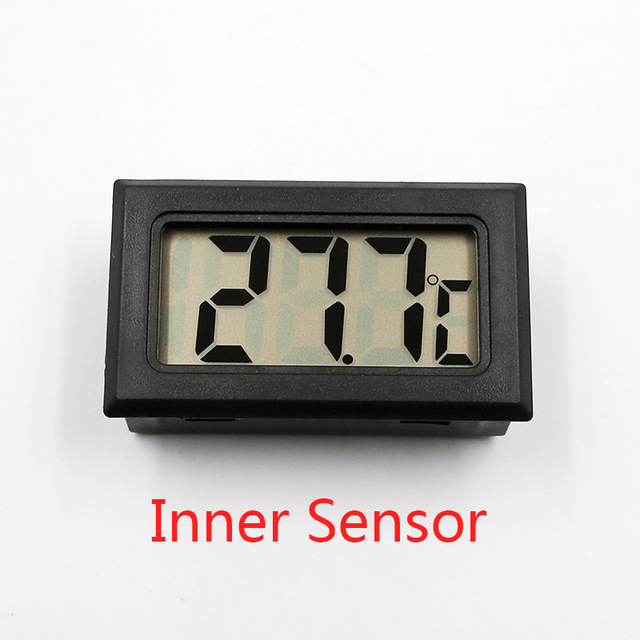 LCD Digital Thermometer Hygrometer Thermostat Kühlschrank Gefrierschrank Tester Temperatur Feuchtigkeit Meter Detektor Thermograph Haustier Auto Auto: YELLOW