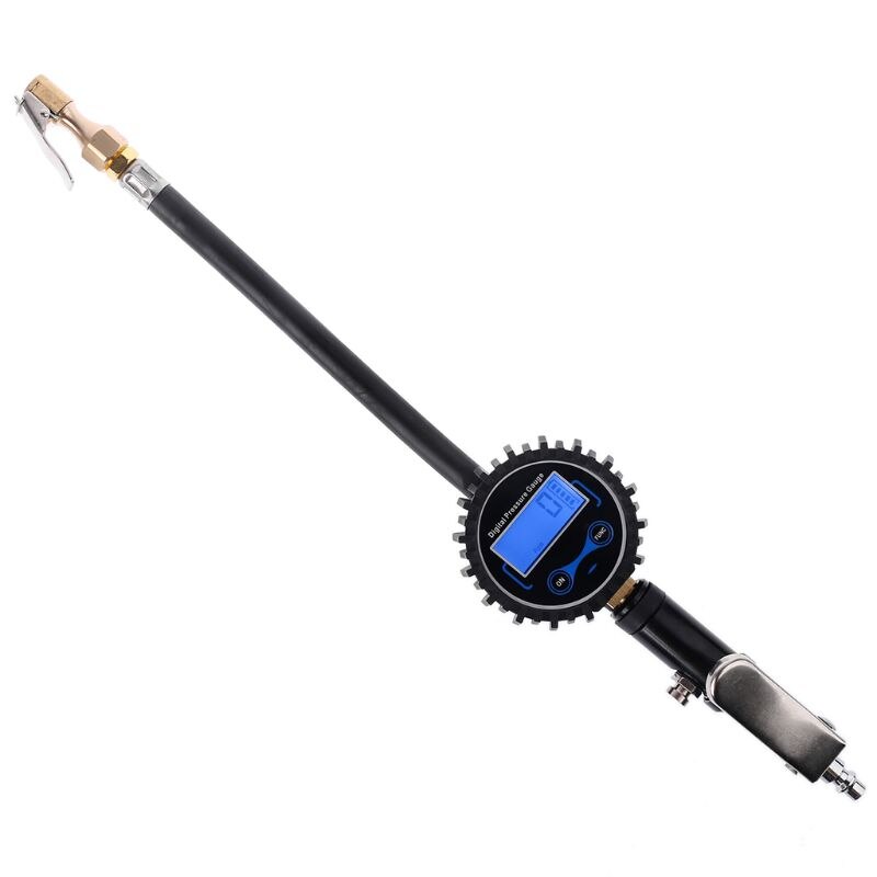 Digital dækpumpe med manometer 200 psi luftpatron til lastbil/bil/cykel