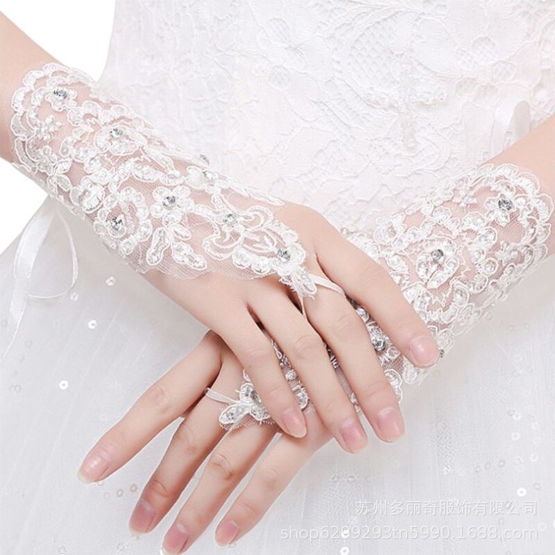 Spitze Diamant Mädchen Prinzessin Handschuhe Frauen Mädchen Kleid Handschuh Leistung Fotografie Kostüm Hochzeit Zubehör für freundlicher