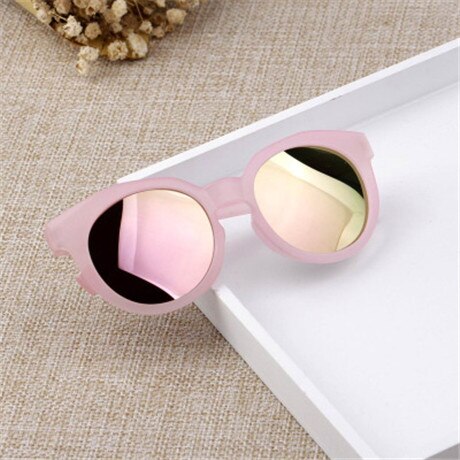KOTTDO Brand Kids Sunglasses Child Black Sun Glasses Anti-uv Baby Sun-shading Eyeglasses Girl Boy Sunglass: Pink