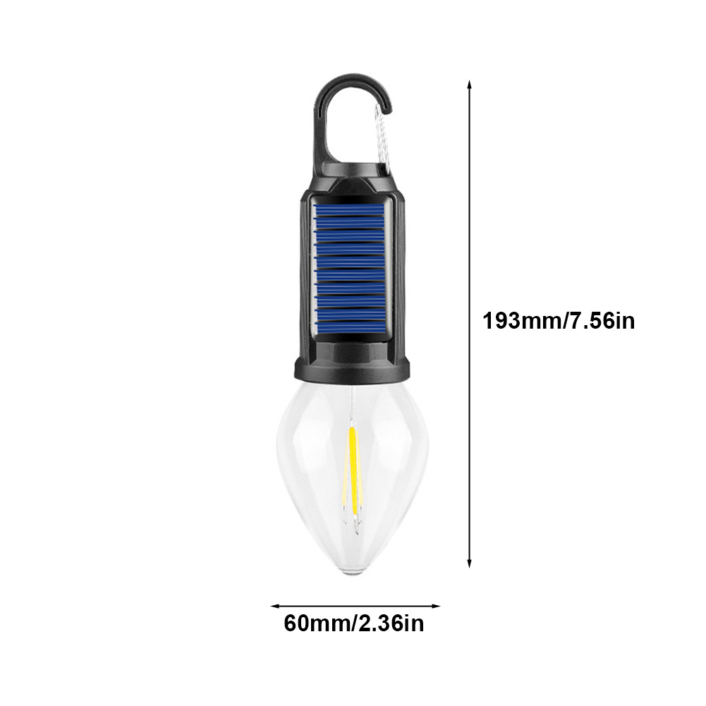 Bombillas de lámpara LED para acampada, linterna portátil de 600mAh con gancho, recargable por USB, lámpara colgante para tienda de campaña, luz de trabajo de emergencia, 1/2 uds.: Castaño / 15 W
