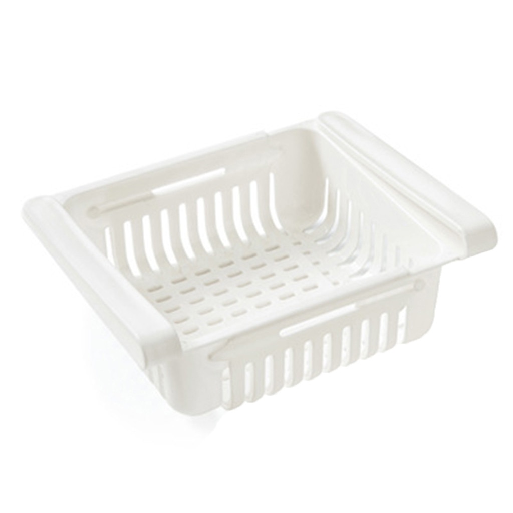 Kitchen Organizer Adjustable Kitchen Refrigerator Storage Rack Fridge Freezer Shelf Holder Pull-out Drawer Space Saver#25
