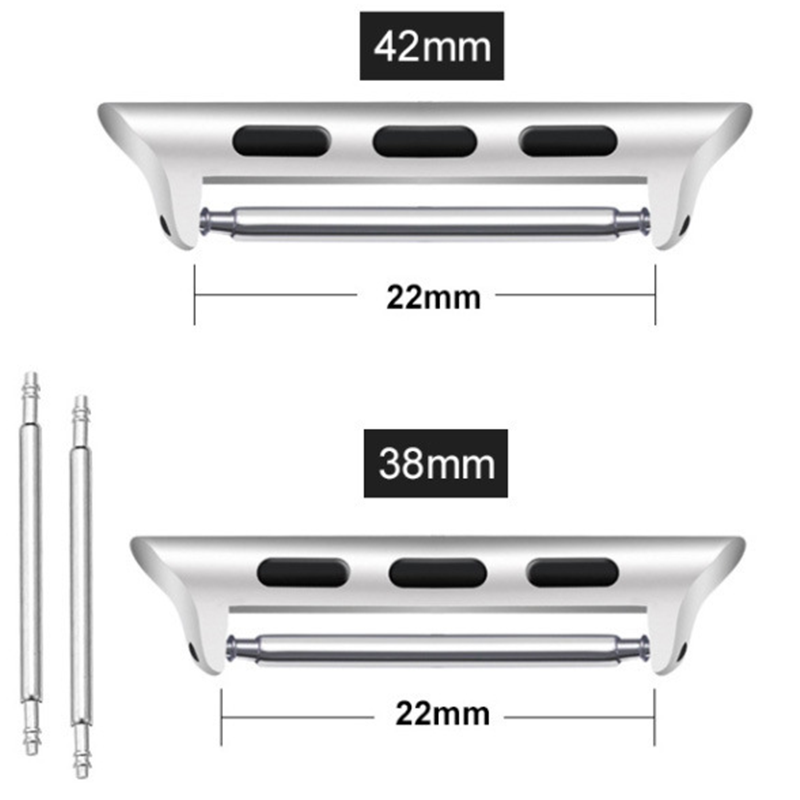 Connecteur pour bracelets de montre Apple série 9 8 7 6 5 4 SE 44mm 41mm 45mm Ultra 2 49mm, barre à ressort, fermoir métallique, adaptateur en acier inoxydable