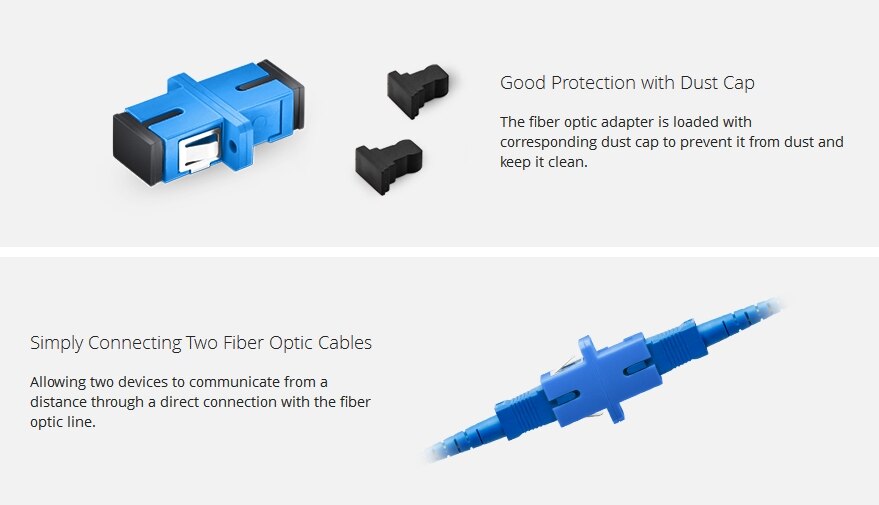 50/100/200/500pcs SC UPC Simplex Single-mode Fiber optic Adapter SC Optical fiber coupler SC UPC Fiber flange SC connector