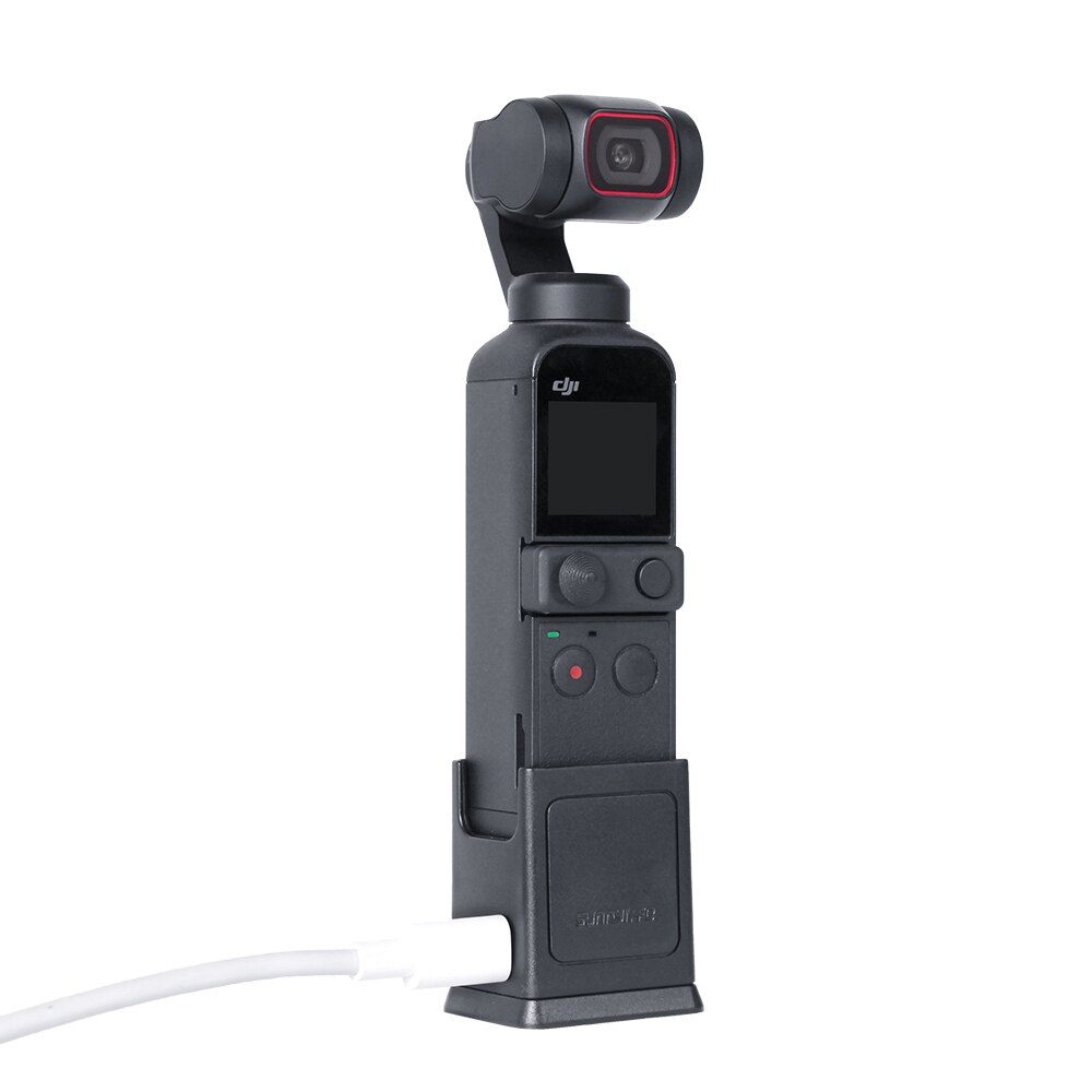 Dji pocket 2 basis mit zwei usb-c-ladeanschlüssen und 1/4in schraubloch-adapteranschluss für dji pocket 2 osmo pocket gimbal-zubehör