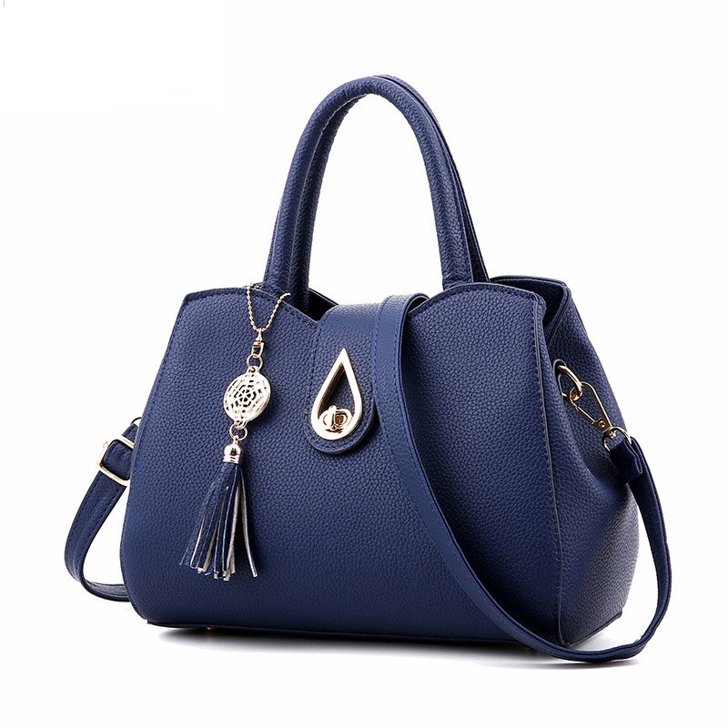Bolsos de para mujer, bandolera de hombro con solapa de cuero PU, bolsillo para teléfono móvil, bolsillo interior con ranura: Azul