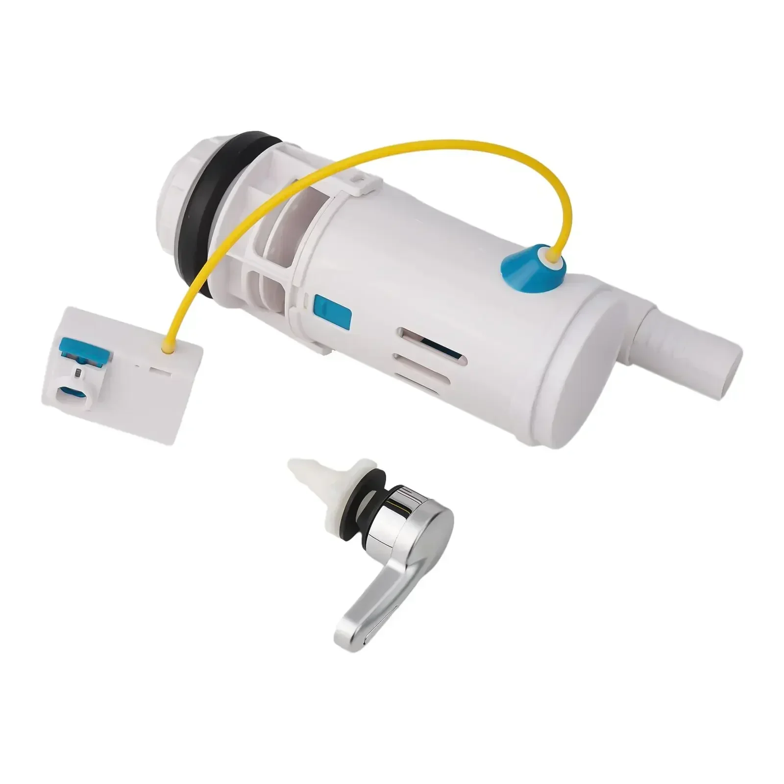 Toilet Cistern Flush Valve 2in Plastic Overflow Lever Operated Dual Flush Toilet Tank White Dual Flush Water-saving Valve